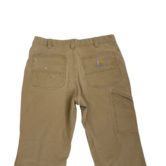 Carhartt Distressed Grunge Punk Khaki Cargo Chino Pants Size Men's 36x30 - Picture 4 of 4